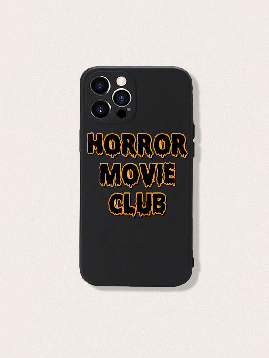 Milasneeze 1入英文字母圖案矽膠手機殼，適用於iPhone - 黑色 - 查看 1