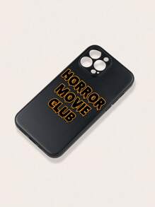 Milasneeze 1入英文字母圖案矽膠手機殼，適用於iPhone - 黑色 - 查看 2