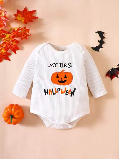 SHEINDaNeonataBodyHalloweenzucca&congraficaslogan - Halloween 2023