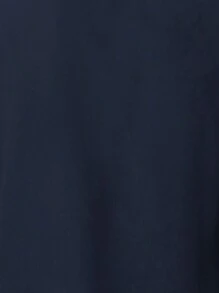 SHEIN Clasi 網紗拼接繫帶領襯衫 - 藏蓝色 - 查看 8