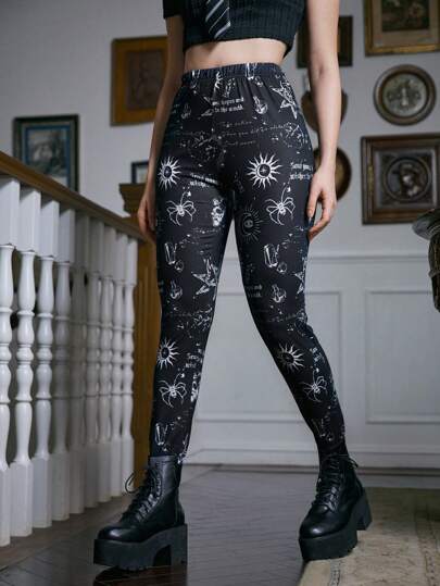Academia Sun & Moon Graphic Leggings
