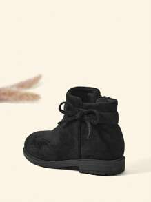 Cozy Pixies Baby Girls Bow Decor Breathable Fashion Classic Boots For Outdoor - Black - View 12