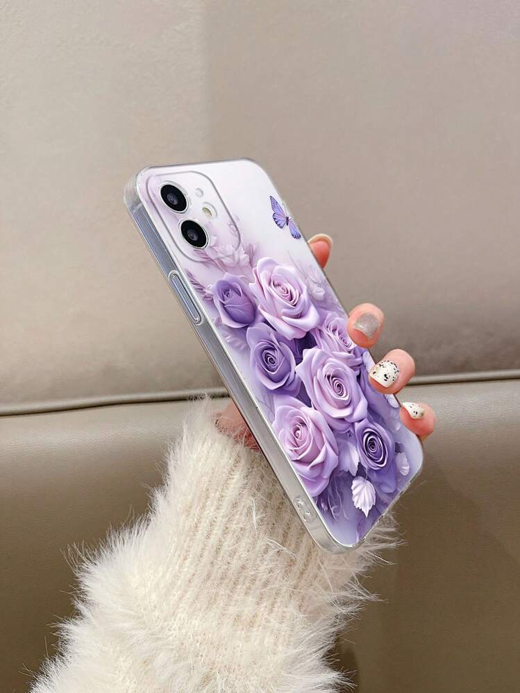 iPhone15/15Plus/15Pro/15Promax対応 花柄 蝶々 フラワー スマホケース