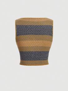 SHEIN MOD 撞色前繫帶毛衣背心 - 彩色 - 查看 2