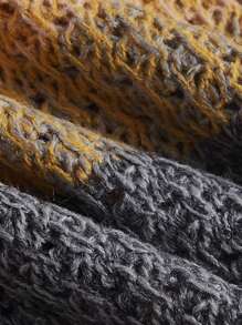 SHEIN MOD 撞色前繫帶毛衣背心 - 彩色 - 查看 8