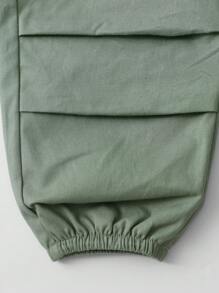 SHEIN 女嬰嬰兒翻蓋口袋工裝褲