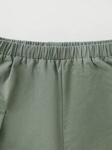 SHEIN 女嬰嬰兒翻蓋口袋工裝褲