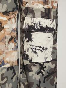 SHEIN SXY Camo Print Drawstring Waist Pants - Multicolor - View 3