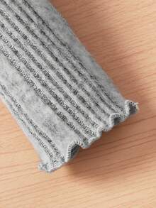 SHEIN 女嬰3入組木耳邊條紋針織T恤 - 彩色 - 查看 4