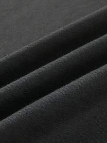 ROMWE MEN Harry Potter | ROMWE Camiseta De Hombro Caído Con Gráfico De Carta Para Hombre - Gris Oscuro - Ver 3