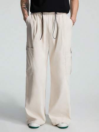 Street Life Guys Drawstring Waist Pocket Side Pants