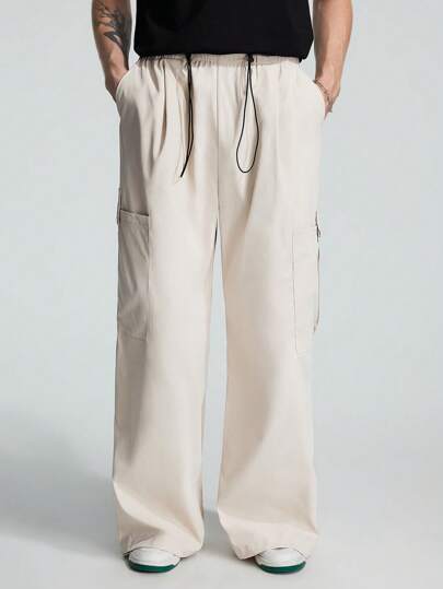 Street Life Guys Drawstring Waist Pocket Side Pants