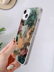 Marble Print Phone Case - Multicolor - View 3