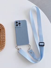 Woven Pattern Phone Case With Adjustable Lanyard - Multicolor - View 2