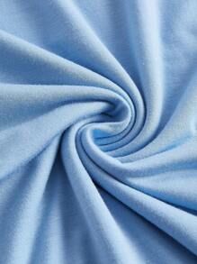 SHEIN BASICS Vestido ajustado de tirantes unicolor - Celeste - Ver 4