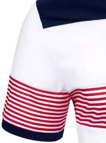 Manfinity Homme 男士條紋印花POLO衫 - 彩色 - 查看 7