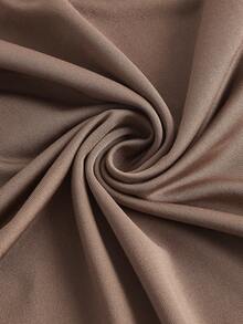 SHEIN BASICS 素色吊帶緊身連衣裙 - 摩卡棕 - 查看 4