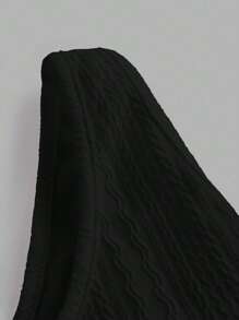 SHEIN ICON Solid Unitard Romper - Black - View 7