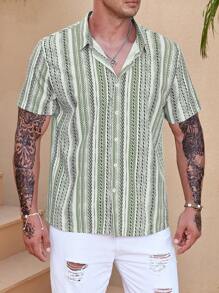 Manfinity Men Plus Geo Print Shirt - Multicolor - View 7