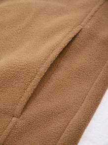 Manfinity Homme 男士字母刺繡拉鍊外套 - 棕色 - 查看 6