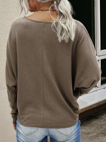 SHEIN LUNE 素色蝙蝠袖T恤