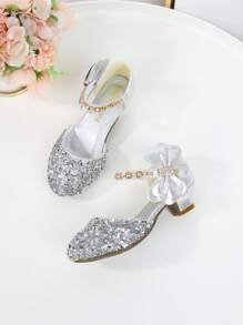 Mode-Kinderschuhe mit hohen Absätzen im Prinzessin-Stil