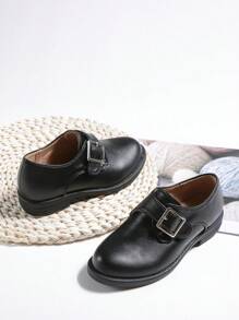 Boys Buckle Decor Flats For Outdoor - Black - View 3