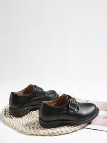 Boys Buckle Decor Flats For Outdoor - Black - View 4