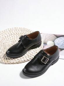 Boys Buckle Decor Flats For Outdoor - Black - View 5