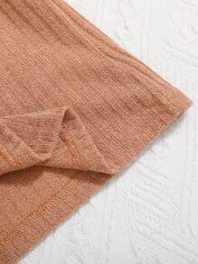 SHEIN Set de 3 piezas para bebé niña: Top de manga larga, cuello alto, elástico y cómodo, de uso versátil y casual - Multicolor - Ver 4