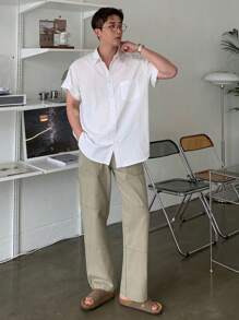 DAZY Nam Túi nghiêng Quần chân thẳng - màu xanh lá - Xem 2