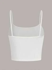 ROMWE Grunge Punk Star Rhinestone Cami Top - White - View 2