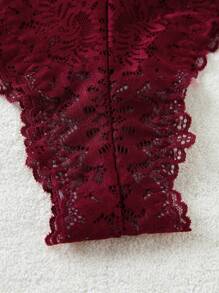 SHEIN Plus 3pack Floral Lace Criss Cross Panty Lingerie