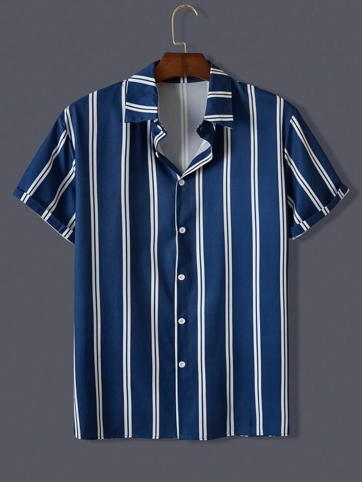 shein striped shirt men