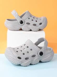Kids Hollow Out Round Toe EVA Vented Clogs For Outdoor
