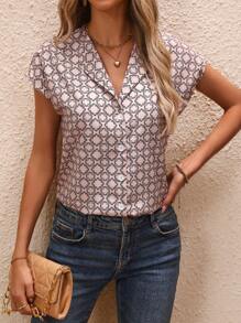 EMERY ROSE Camisa con estampado de manga murciélago - Multicolor - Ver 2