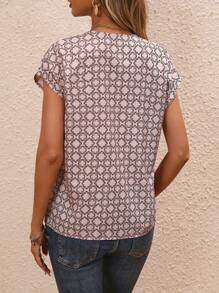 EMERY ROSE Camisa con estampado de manga murciélago - Multicolor - Ver 3