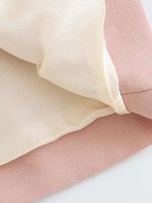 Lapel Neck Single Breasted Blazer - Dusty Pink - View 4