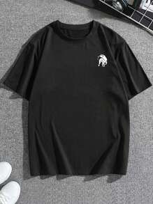 Áo thun nam Thú vật Giải trí - màu đen - Xem 3