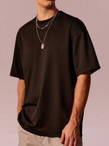 Manfinity LEGND Áo thun nam Slogan Con số Giải trí - màu đen - Xem 2