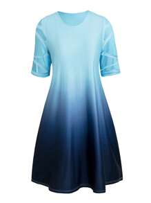 SHEIN LUNE Hơn Bóng Váy áo thun - Nhiều màu - Xem 1