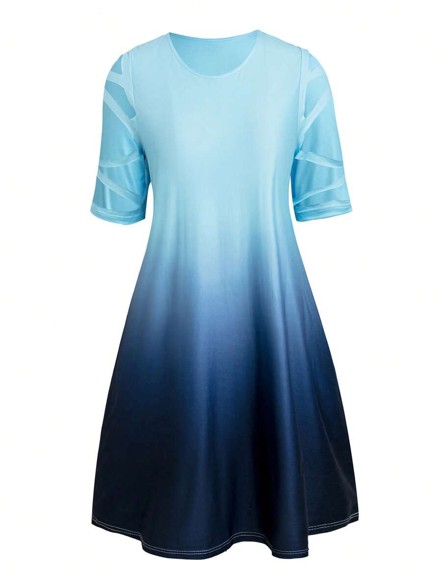 SHEIN LUNE Hơn Bóng Váy áo thun - Nhiều màu - Xem 1