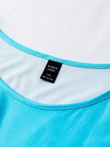 SHEIN LUNE Hơn Bóng Váy áo thun - Nhiều màu - Xem 3