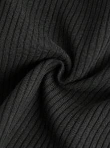 SHEIN Teen Girl Star Print Contrast Lace Cami Top - Black - View 4