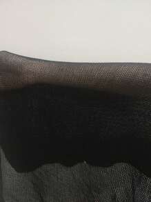 SHEIN LUNE 素色開門襟背心開衫 - 黑色 - 查看 7