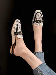 Square Toe Backless Slippers For Women, Flat, No Heel, Slip-On, Mule Sandals - Multicolor - View 6