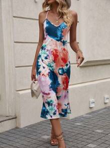 SHEIN LUNE Nhuộm buộc Váy Dây - Nhiều màu - Xem 5