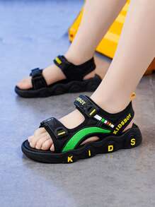 Niños Sandalias de punta abierta suave cómodo playa exterior - Verde - Ver 1