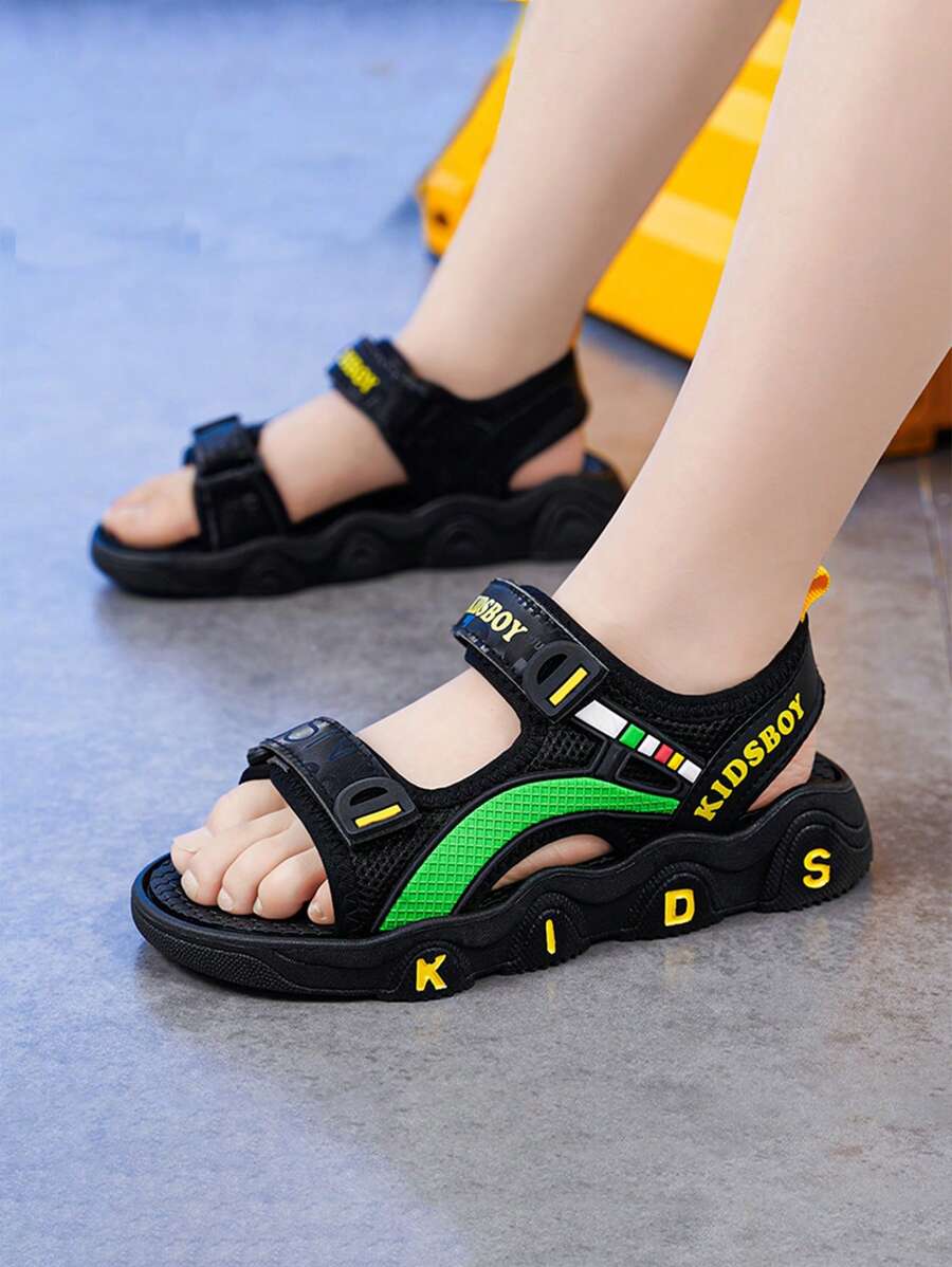 Niños Sandalias de punta abierta suave cómodo playa exterior - Verde - Ver 1