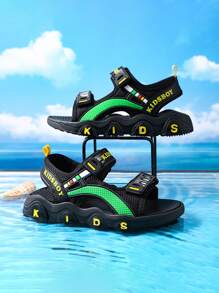 Niños Sandalias de punta abierta suave cómodo playa exterior - Verde - Ver 3